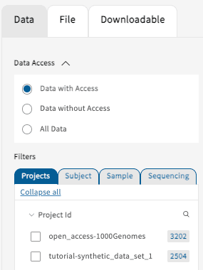 Data with access