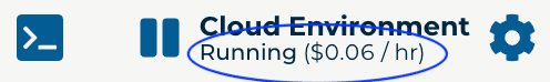 Cloud Environment Icon in Ready Indicator